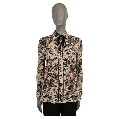 Gucci Herbarium Snake Print Blouse 